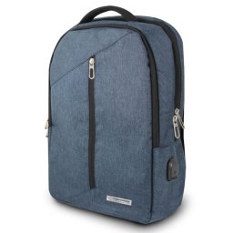 Rucsac pentru laptop ET196, 15.6", Laterale din burete, Buzunar cu fermoar, Gri