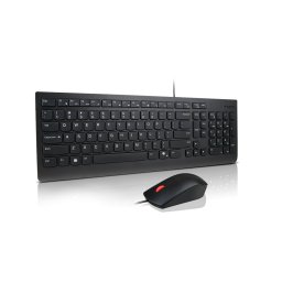 Tastatura 4X31R64439, USB, Layout US, Negru + Mouse Optic, USB, Negru