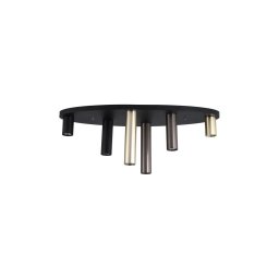 Searchlight 50571-6BK - Plafonieră TUBES 6xGU10/10W/230V 80x30 cm
