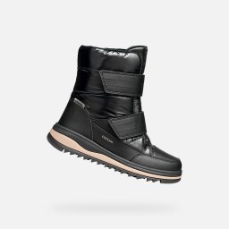 Ghete negre de iarnă pentru fete Geox Adelhide AB