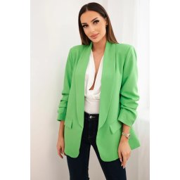 Kesi Włoski Elegant lapel blazer neon green