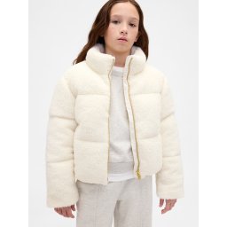 Jachetă matlasată sherpa pentru copii