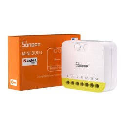Sonoff MINI DUO-L Întrerupător inteligent Zigbee cu 2 canale (fără neutru)
