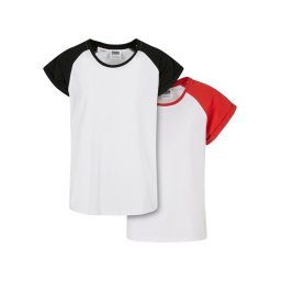 Urban Classics Tricou albastru noapte / roșu / alb
