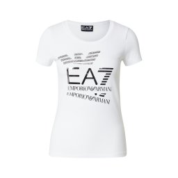 EA7 Emporio Armani Tricou argintiu / alb