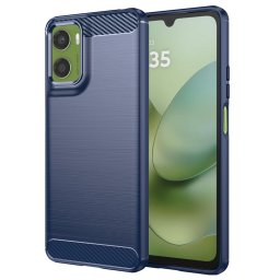 Husa Husa pentru Motorola Moto G06 / Moto G06 Power - Techsuit Carbon Silicone - Blue