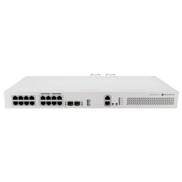 Switch 8 x RJ45 Gigabit PoE af/at, 10 x RJ45 Gigabit, 2 x SFP+ 10G, NAND, 1U - MikroTik CRS418-8P-8G-2S+RM