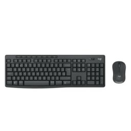 Kit Tastatura + Mouse MK370 Wireless, tastatura fara fir, 112 taste, rezistenta la stropire, mouse optic wireless, rezolutie 1000 DPI, negru
