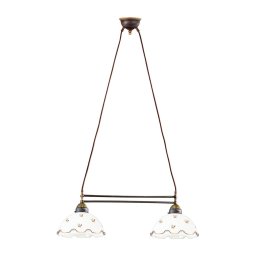 Kolarz 731.82.160 - Lustră suspendată pe cablu NONNA 2xE27/75W/230V, decor floral, finisaj aur roz