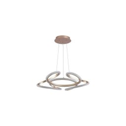 Lustră suspendată LED dimmabilă DOODLE, 40W/230V, finisaj alamă - Searchlight 66110CP