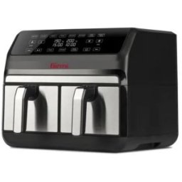 Friteuza Digitala cu Aer Cald Girmi FG22, 1700 W, 8 l, 2 Zone Independente, 8 Moduri de Gatit