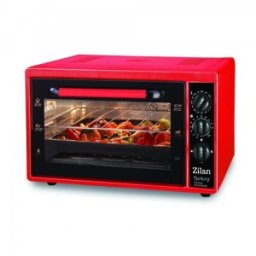 Cuptor Electric, Tava Dreptunghiulara, Gratar, Capacitate 32 l, Putere 1500W, Timer Control 90 Minute, Rosu