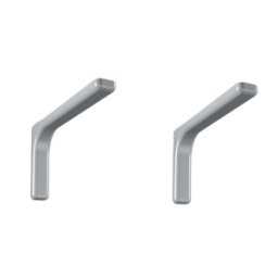 Consola cu Masca, 80 x 120 mm, 2 Buc/Set, Finisaj Aluminiu
