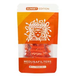 Medusa Filtre cu carbune activ + Celuloza Sunset Slim 6mm FARA INFUNDARE x50