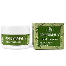 Apidermaliv Cremă de Față cu Lăptișor de Matcă, Ulei de Măsline și Unt de Shea Hidratare și Regenerare Intensă