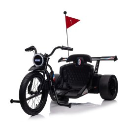 Motocicleta electrica pentru copii intre 5-12 ani, Kinderauto Drift-Trike, 500W, 24V 10Ah, neagra
