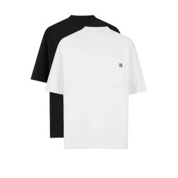 DSQUARED T-Shirt 2-Pack Pocket S74GD1523D20106 961 white-black