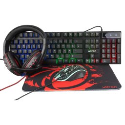 Casti Ultron HAWK Gaming Set 4in1 Ultron HAWK (mouse, tastatura, pad, casti)