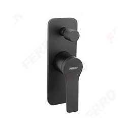 Baterie Ingropata Cada/Dus Stratos, Negru Mat Fara Accesorii
