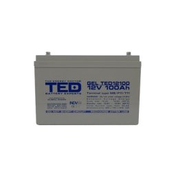 Acumulator 12V GEL Deep Cycle Solar, Dimensiuni 330 x 173 x 212 mm, Baterie 12V 100Ah M8, TED Electric TED004147