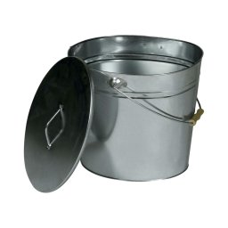 Găleată cu capac pentru cenușă 24 l crom lucios