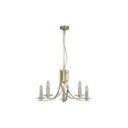 Searchlight 4165-5SB - Candelabru cu lanț ASCONA 5xE14/60W/230V