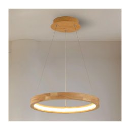 Brilagi - Lustră LED suspendată pe cablu UMEA WOOD, 30W, 230V, Ø 40 cm, lemn
