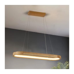 Brilagi - Lustru LED UMEA WOOD suspendat pe cablu, LED/30W/230V, 70x20 cm, lemn
