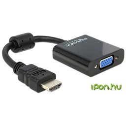 DELOCK HDMI VGA/D-Sub Convertor Negru 25cm 65512