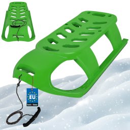 Sanie din plastic pentru copii cu șnur verzi