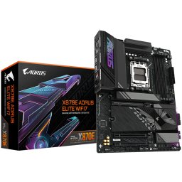 GIGABYTE MB X870E AORUS ELITE WIFI7 (AM5, 4x DDR5 256GB, 1x PCI-E 5.0 x16x16, 1x PCI-E 4.0 x16x4, 1x PCI-E 3.0 x16x2, 3x M.2 PCIe 5.0 & 1x M.2 PCIe 4, 4x SATA, 2x USB4 Type-C, 6x USB 3.2, 3x USB 2.0, 1x HDMI, Realtek Wi-Fi 7, 2.5GbE LAN, ATX)