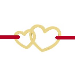 Martisor Bratara Aur 333 8K Contur Inimi