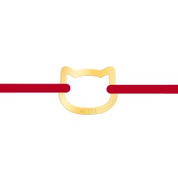 Martisor Bratara Aur 333 8K Contur Pisica Mica