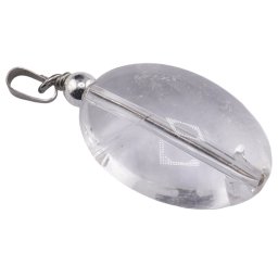 Pandantiv Cuart transparent nugget, 22-26mm