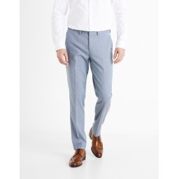 Pantaloni formali pentru barbati Celio - albastru deschis