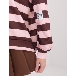 Pulover supradimensionat cu dungi pentru femei