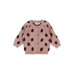 NAME IT Geacă tricotată 'NBFLULIO' roz pal / roșu bordeaux / negru
