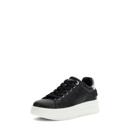GUESS Sneaker low 'WESLI' negru / argintiu