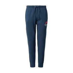 Nike Sportswear Pantaloni 'CLUB' bleumarin / portocaliu / alb