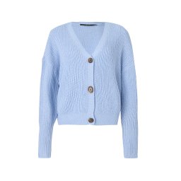 VERO MODA Geacă tricotată 'VMLea' albastru deschis / maro
