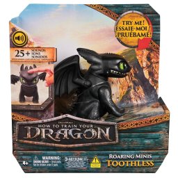 How To Train Your Dragon 2025 - Figurina Roaring Minis Toothless, 4 ani+, Negru