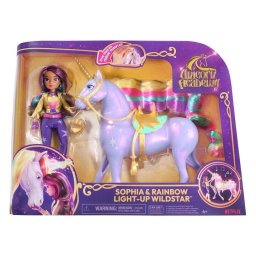 Set de joaca Unicorn Academy - Papusa Sophia si Wildstar, Lumina Curcubeu