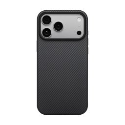 Carcasa Pitaka Aramid UltraGuard compatibila cu iPhone 17 Pro Max, Negru/Gri
