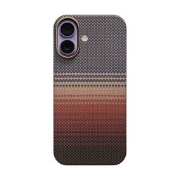 Carcasa Pitaka Ultra Slim Sunset cu Magnetic Ring compatibila cu iPhone 17, Portocaliu