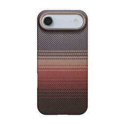 Carcasa Pitaka Ultra Slim Sunset cu Magnetic Ring compatibila cu iPhone 17 Air, Portocaliu