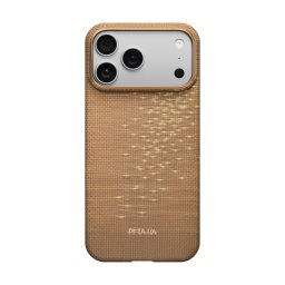 Husa Protectie Spate Pitaka pentru Apple iPhone 17 Pro Max Ultra-Slim, Golden Glint (PitaTap) (Auriu)