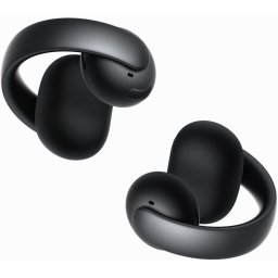 Casti true wireless Soundcore AeroClip Open-Ear Clip-On, 4 Microfoane si AI, Hi-Res, IPX4, Negru