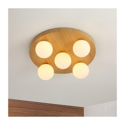 Brilagi - Plafonieră LUND WOOD 5xG9/9W/230V, Ø 40 cm, lemn