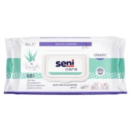 Set 2 x 68 Servetele Umede Igienice Incontinenta cu Capac Seni Care Aloe Vera si Alantoina
