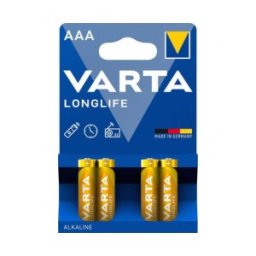 Set 2 x 4 Baterii Alcaline AAA R3 Varta Longlife